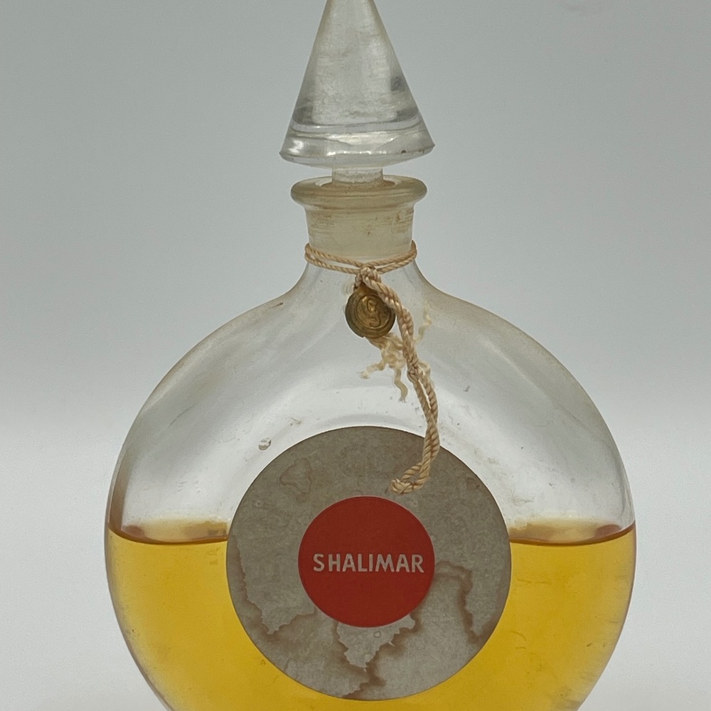 Vintage 1950s Rare GUERLAIN SHALIMAR Eau De Cologne Bottle Opened 3fl oz